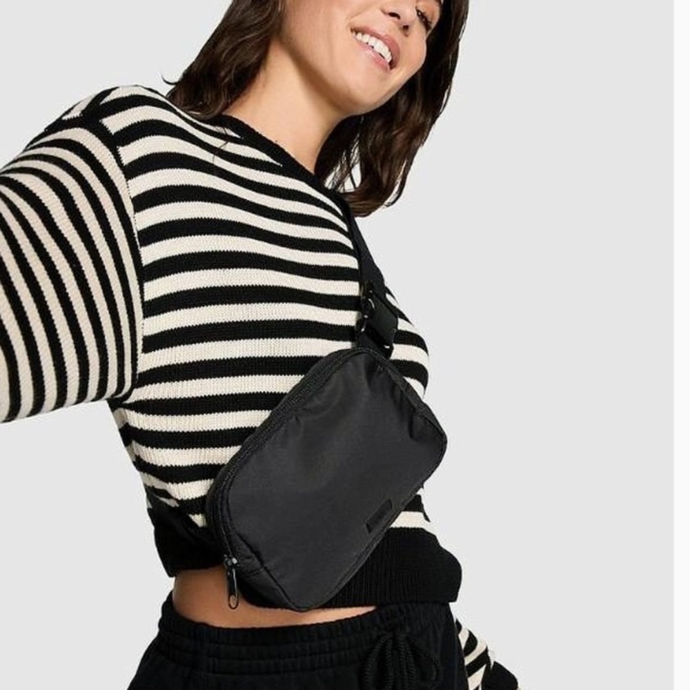 PINK Victoria's Secret Sleek Black Crossbody Bag